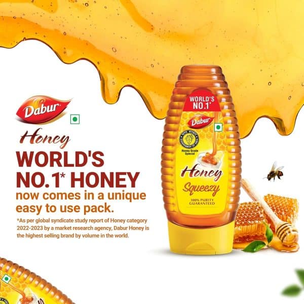 Dabur Honey Squeezy Pack 450g (225gx2, Pack of 2) - Image 2