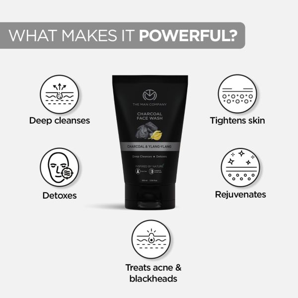 The Man Company Charcoal Face Wash (Buy 1 Get 1 Free) - Image 3