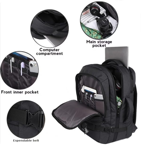 Wesley Luxur 45 Ltrs Overnighter Expandable Travel Laptop Backpack - Image 2