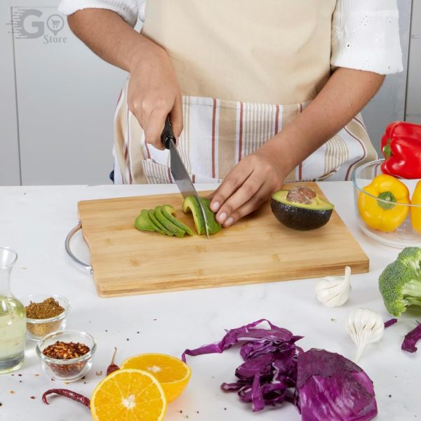 Go Store Large Non-Slip Wooden Bamboo Cutting Board - Image 2