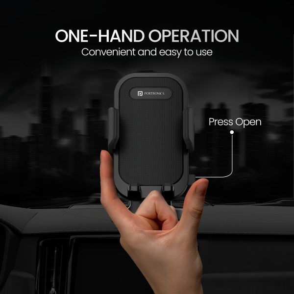 Portronics Clamp M4 Car Phone Holder Stand - Image 2