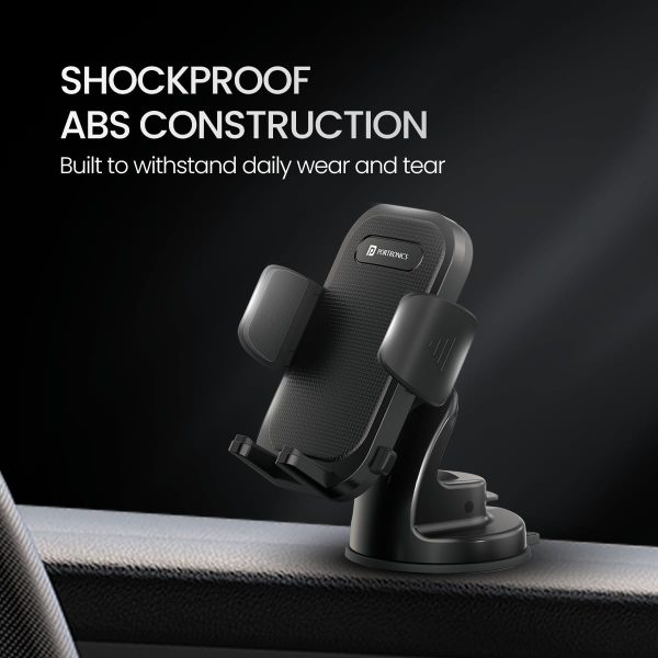 Portronics Clamp M4 Car Phone Holder Stand - Image 3