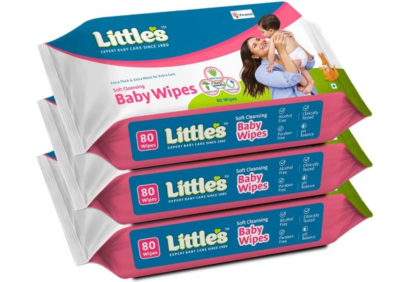 Little's Soft Cleansing Baby Wipes with Lid