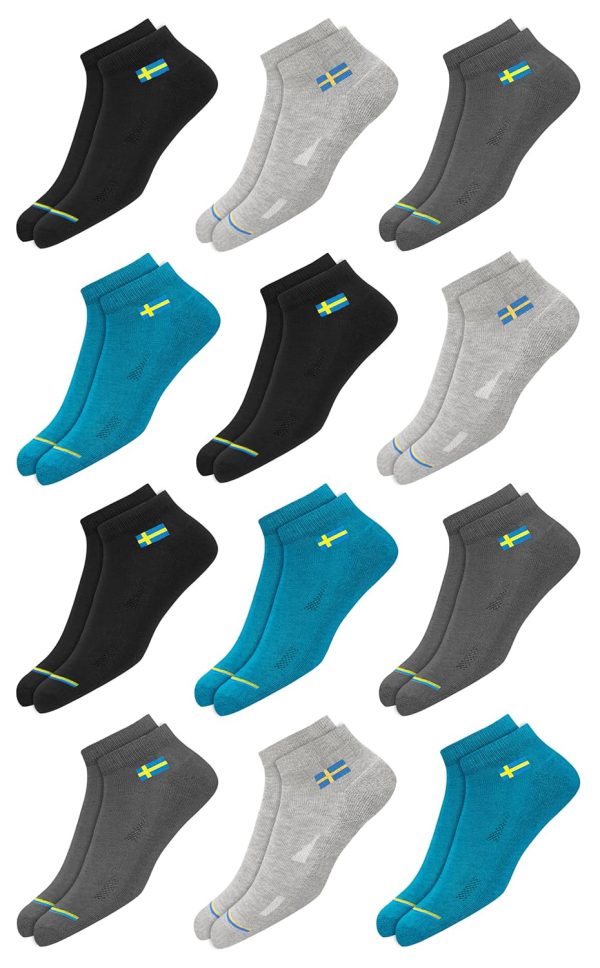 Fitness Mantra® 12 Pairs Sports Ankle Cotton Socks