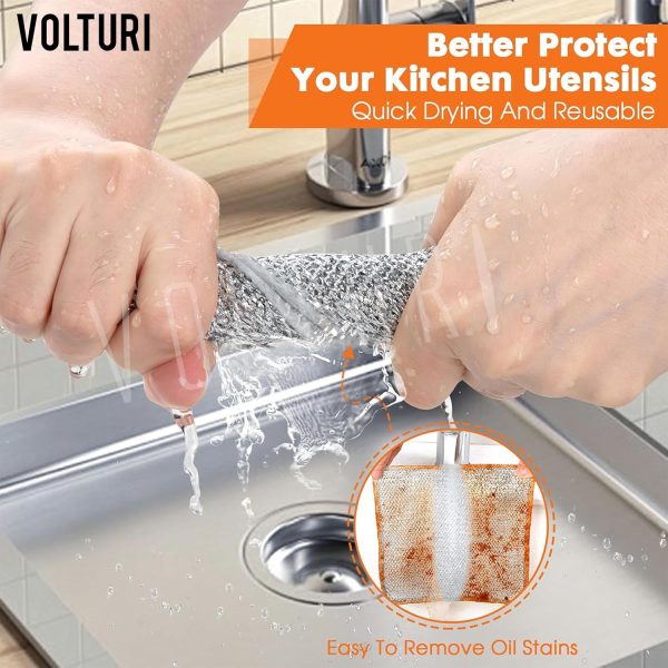 VOLTURI Non Scratch Wire Dish Cloth (Pack of 10) - Image 2